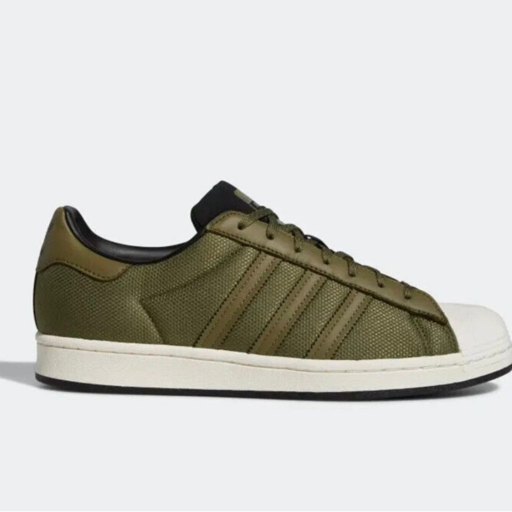 ❌SOLD❌ Adidas [7] Superstar Men's Focus Olive & White Sneakers GZ4829 - Picture 4 of 7